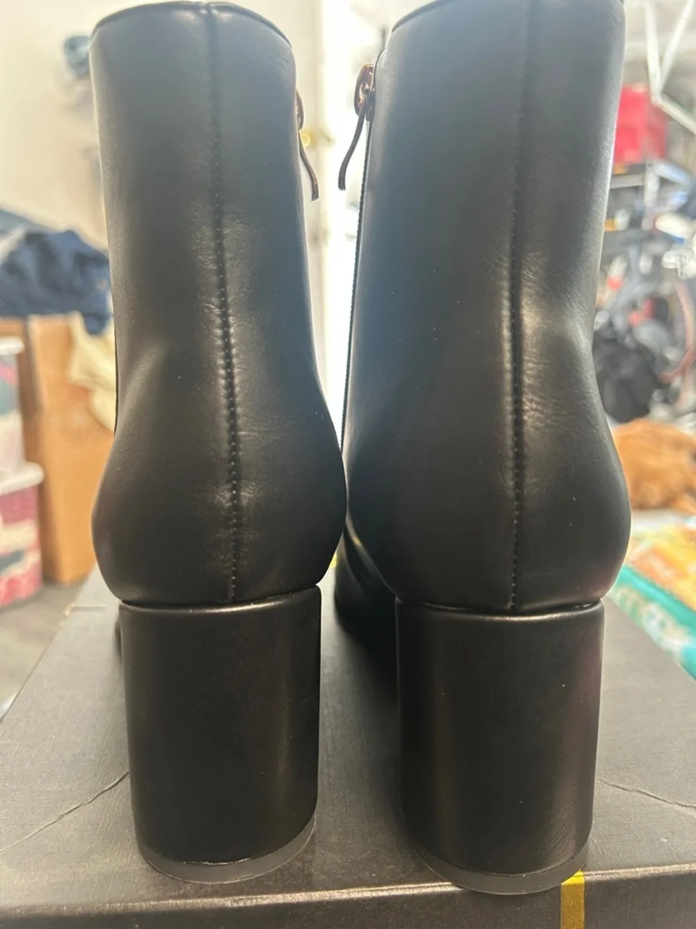 New Classic Black Pointed Toe Ankle Boots - Women